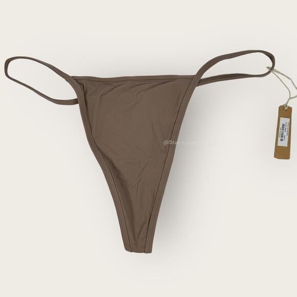 SKIMS Bundle XL Fits Everybody Micro T String Thong Plus Size Underwear Brown - Picture 2 of 8